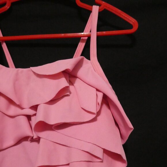 Pink Ruffle Tiered One Piece Swimsuit | size 6 girls - Picture 4 of 11